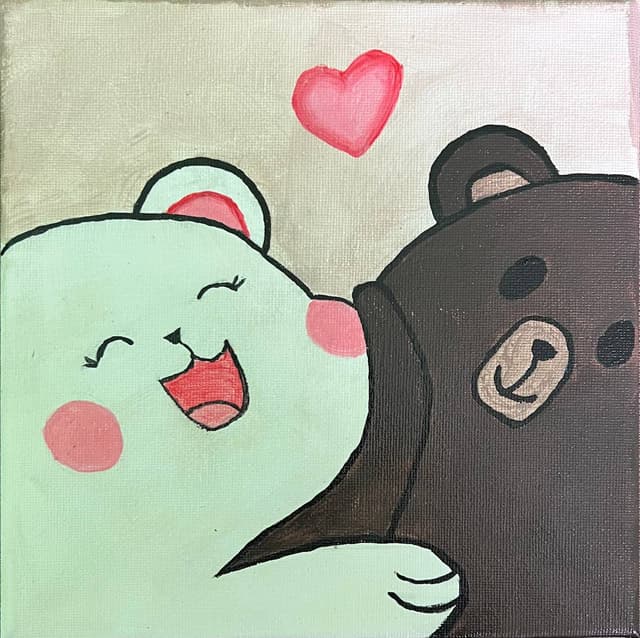 Cute bears in love